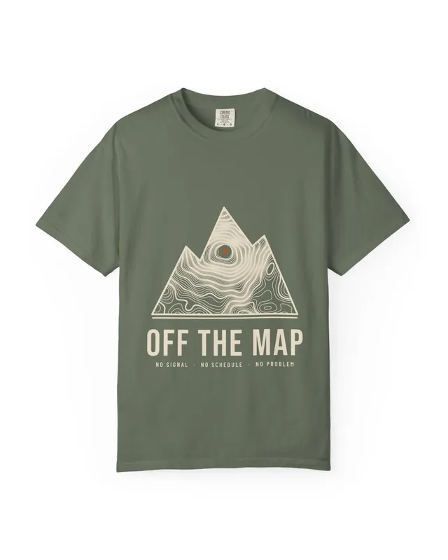 Off the Map tee in Moss